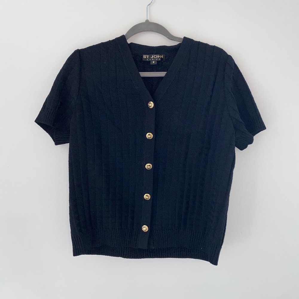 St. John short sleeve sweater